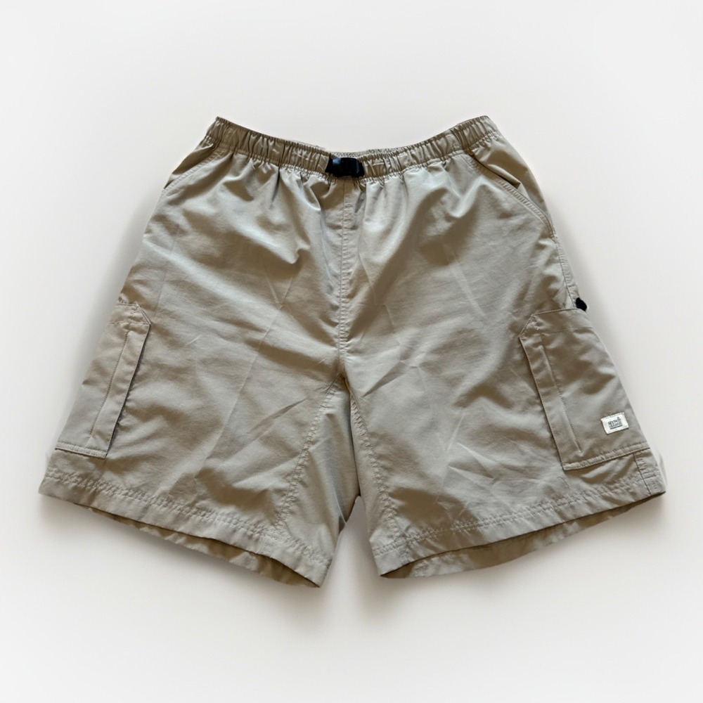 Vintage Nike ACG Shorts Mens XL Khaki Belted‎ Outdoors Gorpcore Y2K Cargo 9"